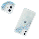 iPhone 12 / 12 Pro Skal med Glitter - Transparent / Silver