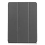 EIDERWOOD iPad Air 10.9-11" (2024-2020) Tri-fold Fodral Litchi-textur - Grå