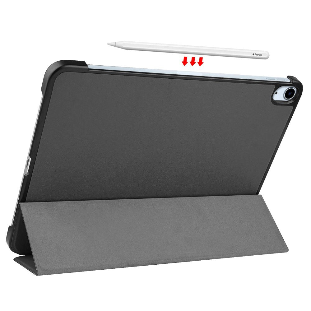 EIDERWOOD iPad Air 10.9-11" (2024-2020) Tri-fold Fodral Litchi-textur - Grå