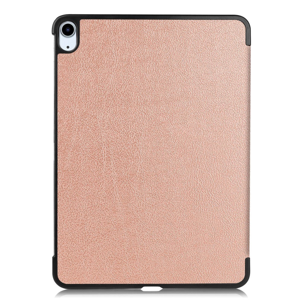 EIDERWOOD iPad Air 10.9-11" (2024-2020) Tri-fold Fodral Litchi-textur - Rött Guld