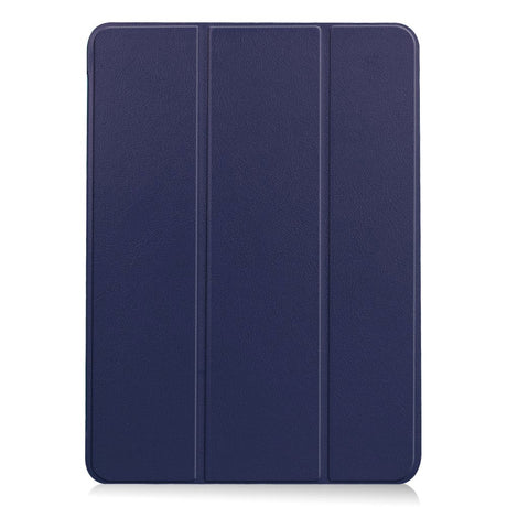 EIDERWOOD iPad Air 10.9-11" (2024-2020) Tri-fold Fodral Litchi-textur - Mörkblå