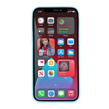 iPhone 12 Pro Max Skal Frostad Plast med Camslider - Cyan