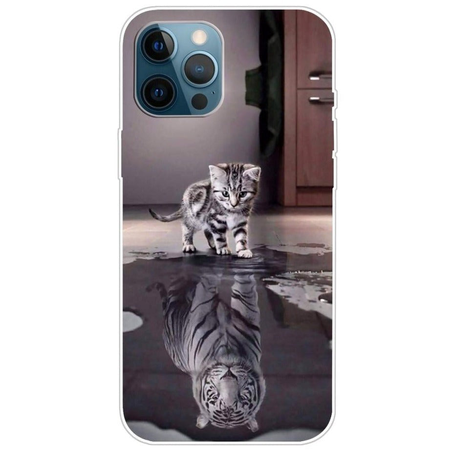 iPhone 13 Pro Skal Plast - Tiger och Katt