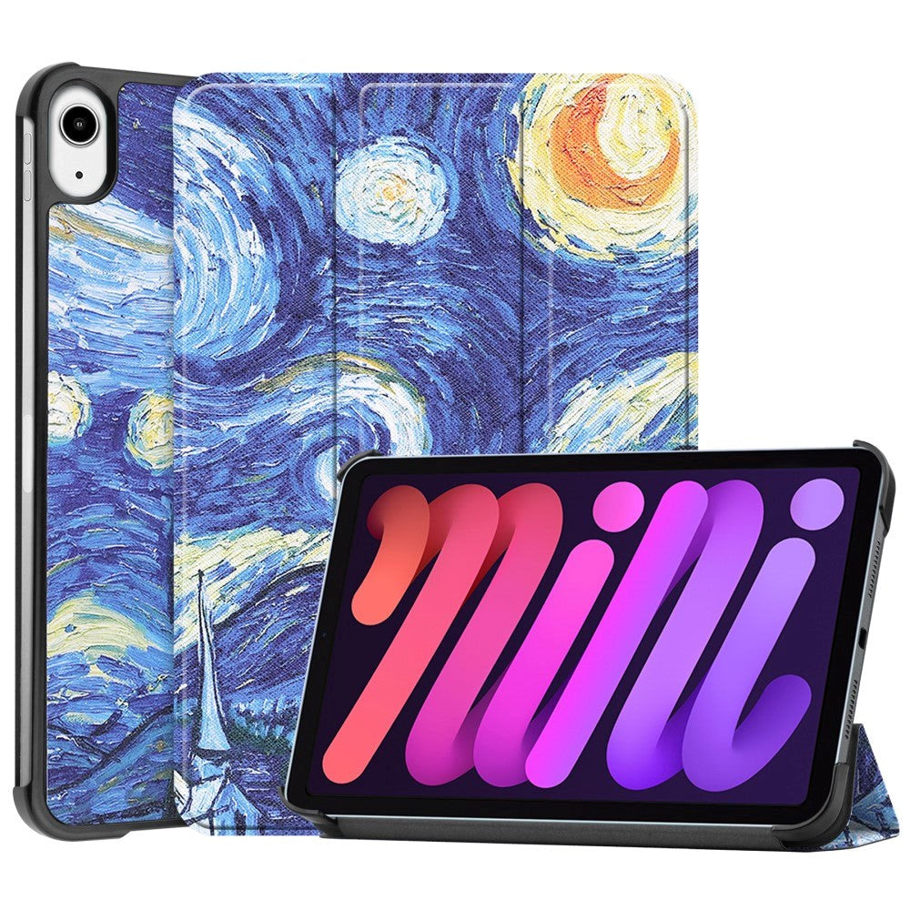 iPad Mini (2024 / 2021) Fodral med Stativfunktion - Imitationsläder - Starry Night