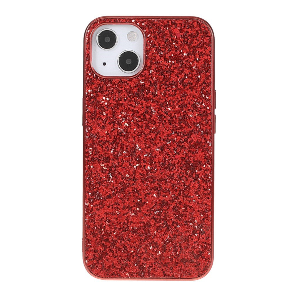 EIDERWOOD iPhone 13 Mini Glitter Hybrid Skal - Röd