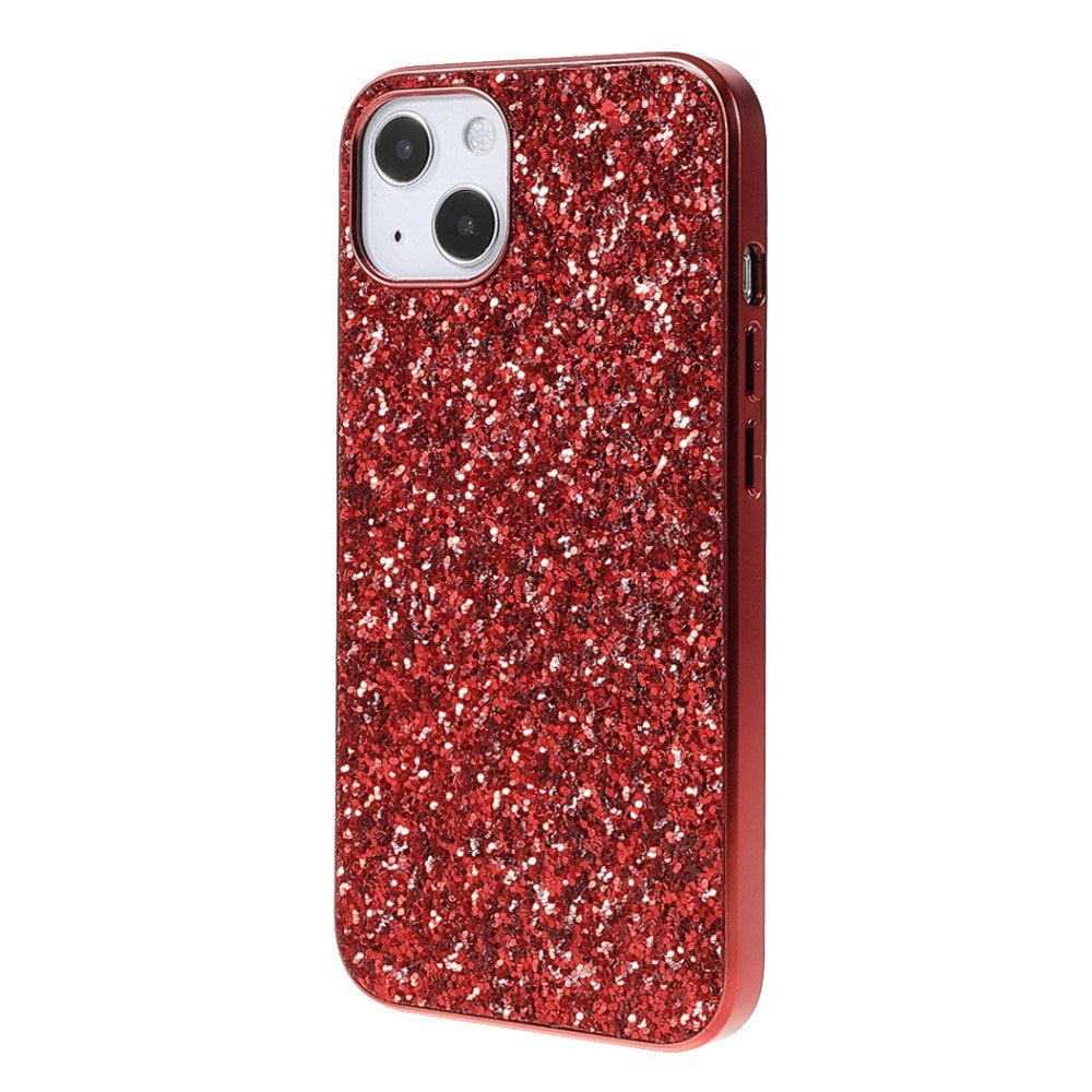 EIDERWOOD iPhone 13 Mini Glitter Hybrid Skal - Röd