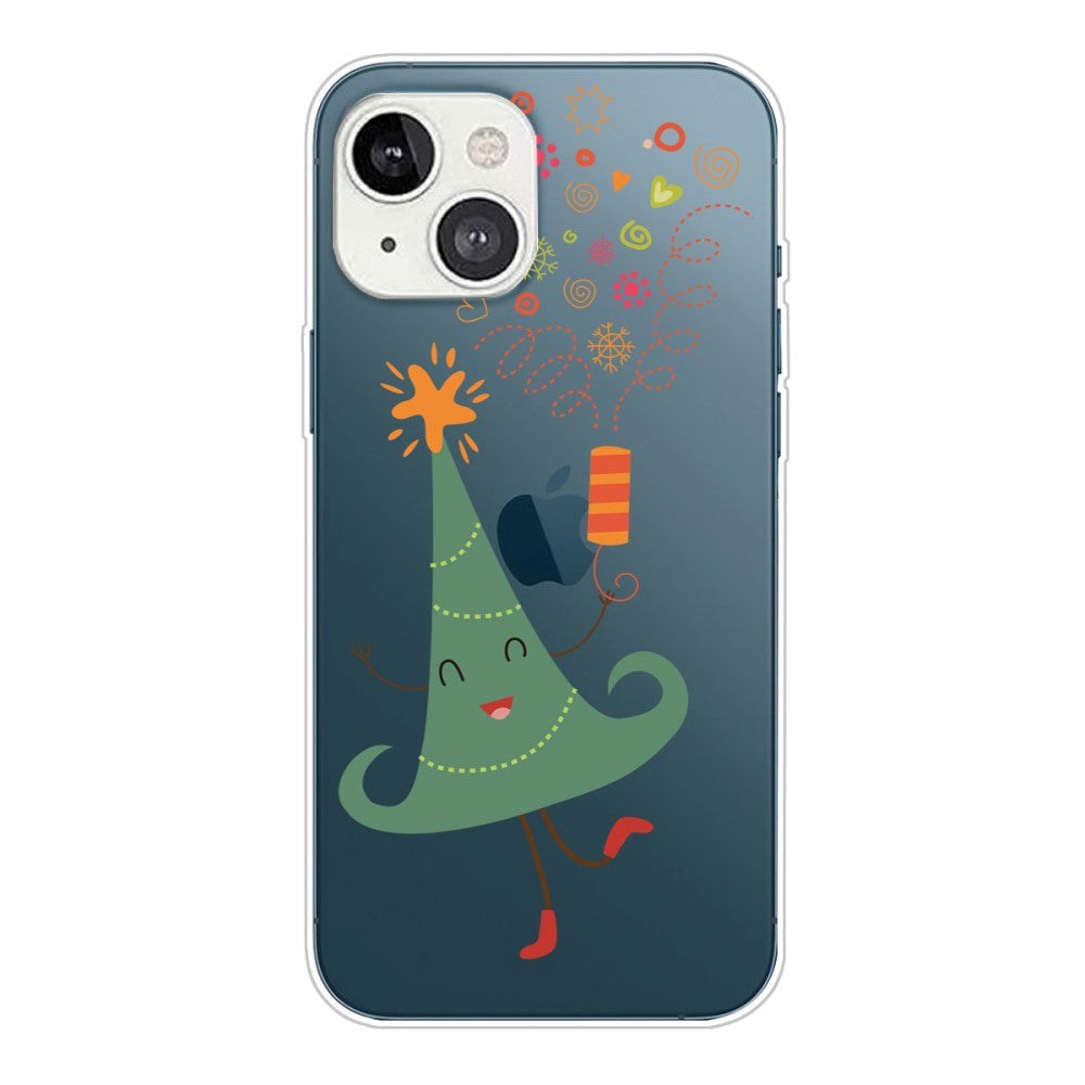 iPhone 13 Skal Plast - Jul-tema - Dansande Julgran - Transparent – INSKAL