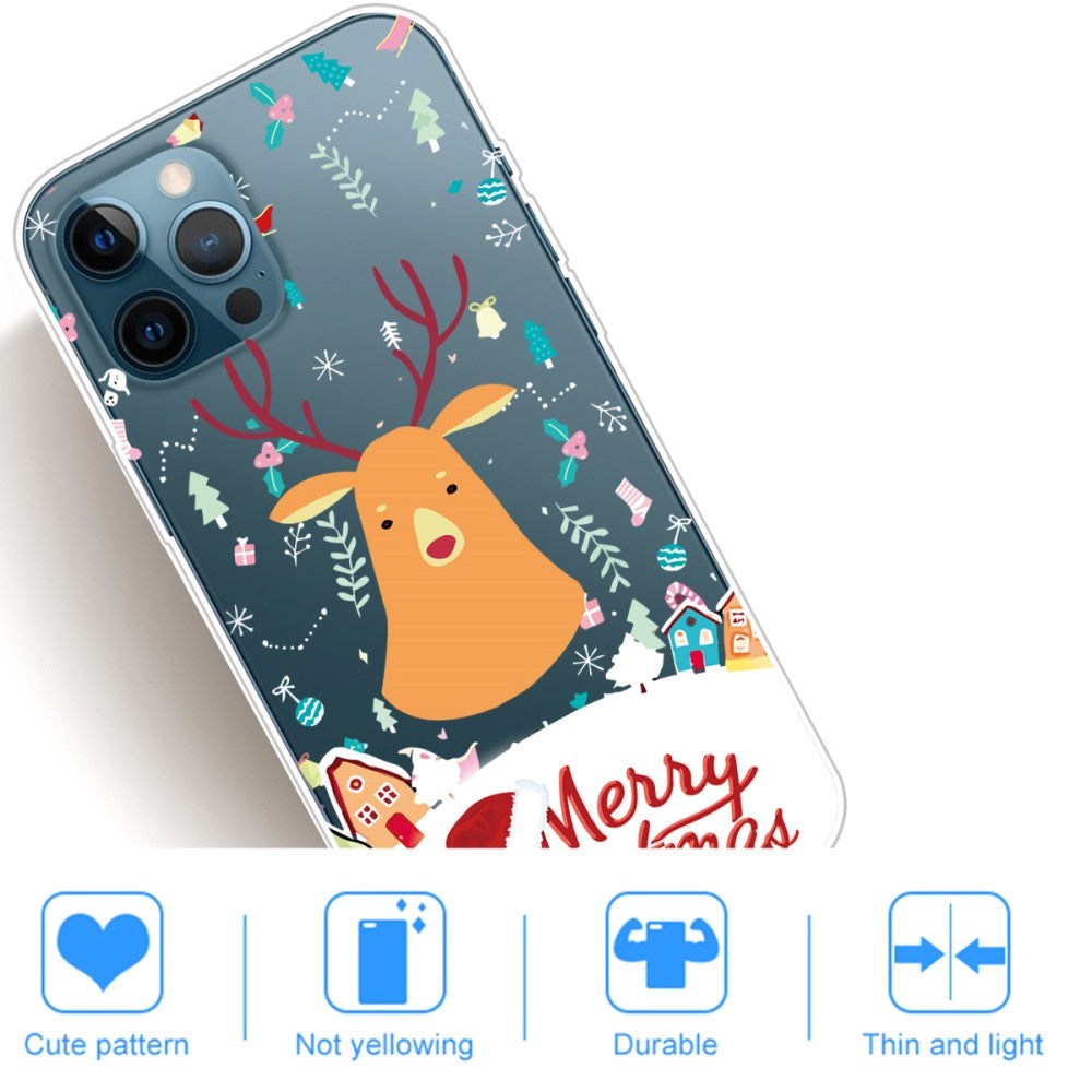 iPhone 13 Pro Skal Flexibel Plast - Jul-tema - Merry Christmas - Julren