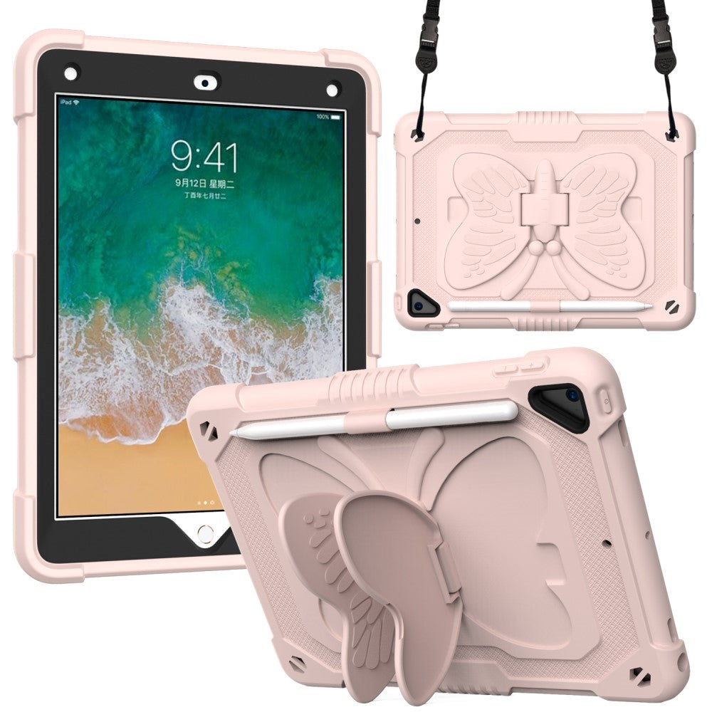 iPad 9.7" (2018) / iPad 9.7" (2017) / iPad Air 2 Barnskal med Stativfunktion - Fjäril