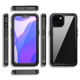 iPhone 13 IP68 Damm- & Vattentätt Skal - Genomskinlig / Svart