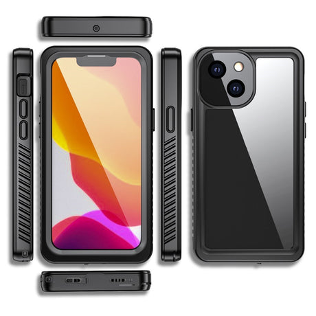 iPhone 13 Mini IP68 Damm- & Vattentätt Skal - Genomskinlig / Svart