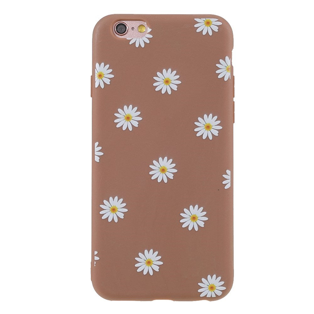 EIDERWOOD iPhone 6 / 6s Flexibelt Plast Bakskal med Blommor - Brun