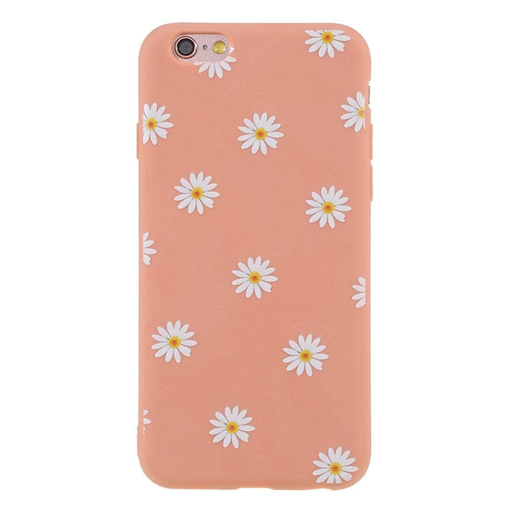 EIDERWOOD iPhone 6 / 6s Flexibelt Plast Bakskal med Blommor - Orange