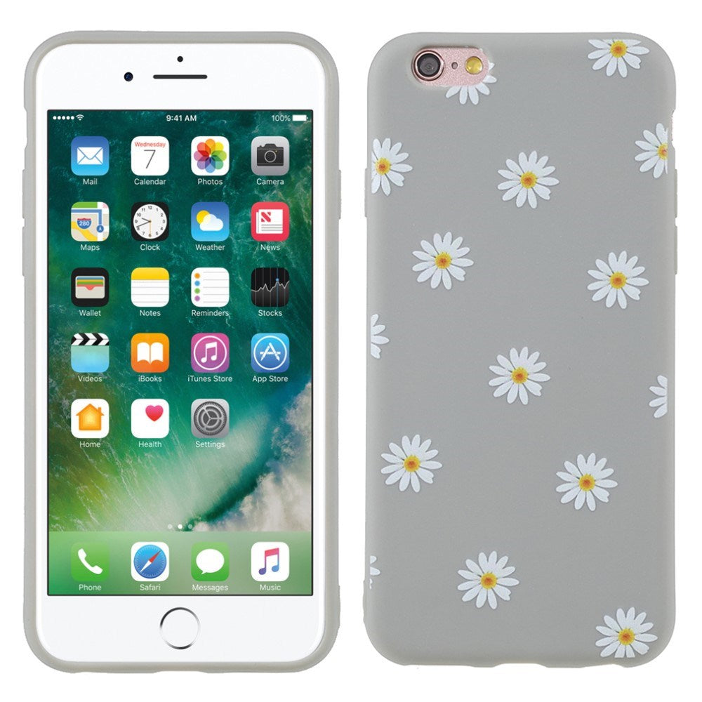 EIDERWOOD iPhone 6 / 6s Flexibelt Plast Bakskal med Blommor - Grå