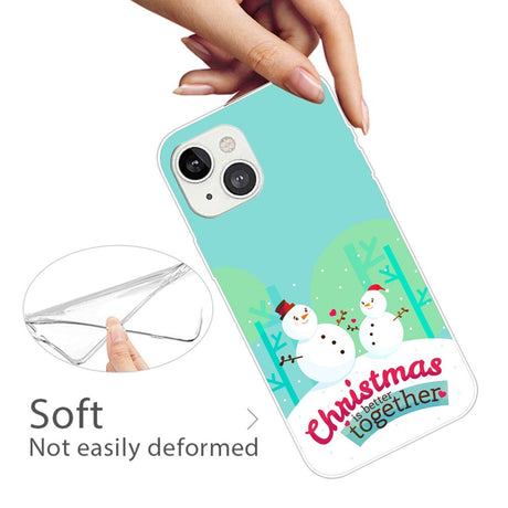 iPhone 13 Skal Flexibel Plast - Jul-tema - Christmas Is Better Together - Snögubbar