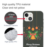 iPhone 13 Skal Flexibel Plast - Jul-tema - Merry Christmas - Mistel och Julklocka