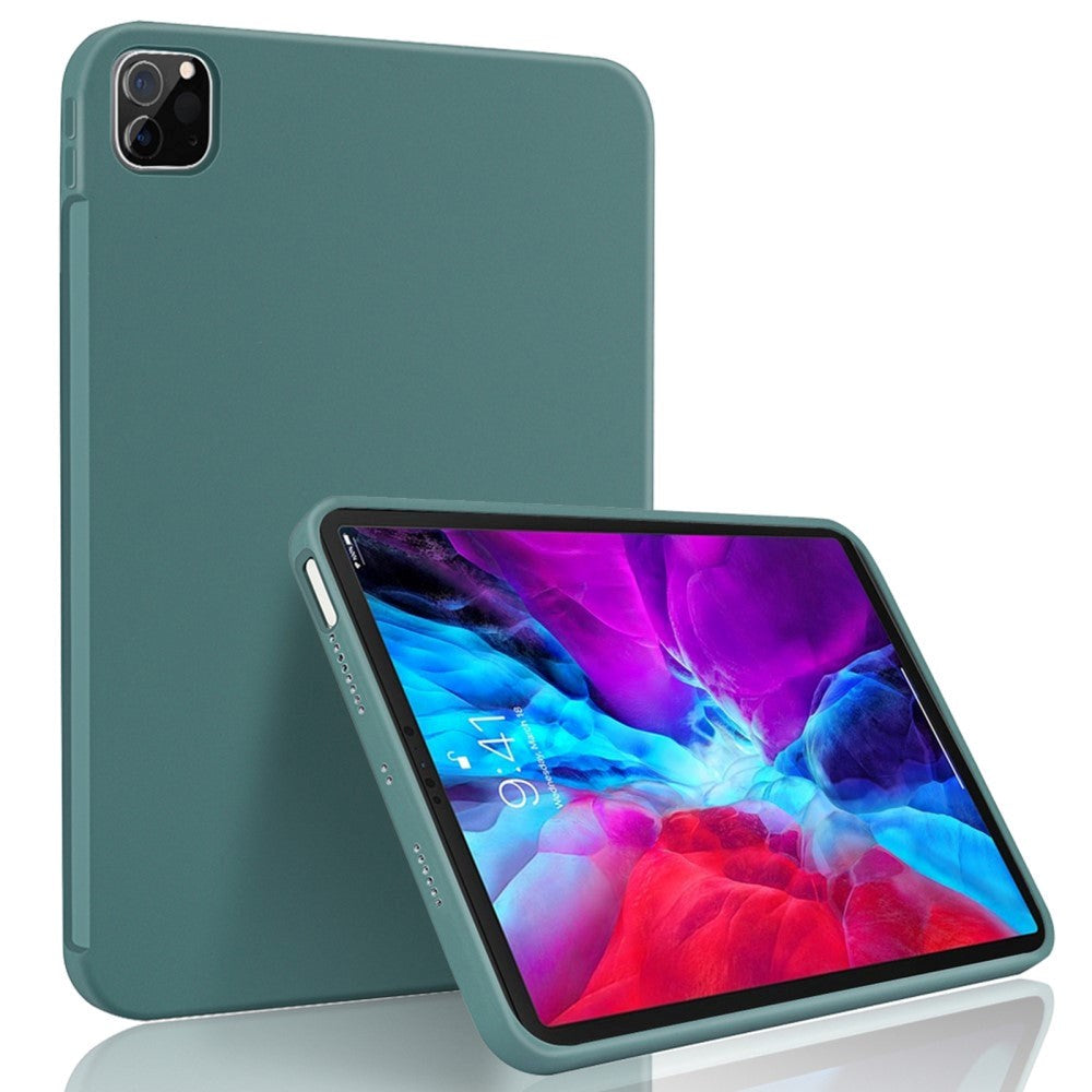 iPad Pro 12.9" (2022 / 2021 / 2020 /2018) / Air 13" (2024) Shockproof Skal Liquid Silikon - Grön