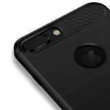 iPhone 7 Plus / 8 Plus Mofi Brushed Kolfiber Flexibel Plast Skal - Blå