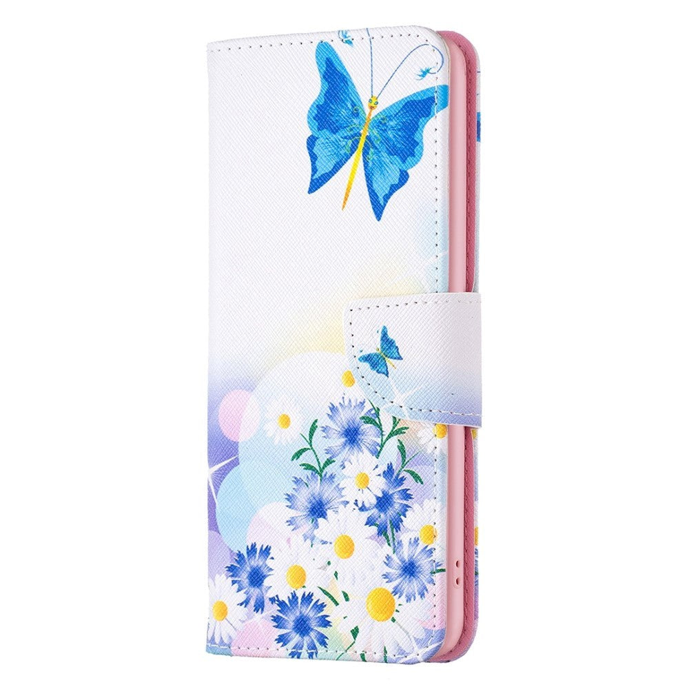 iPhone 14 Pro Plånboksfodral - Blommor och Fjäril