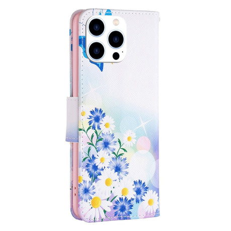 iPhone 14 Pro Plånboksfodral - Blommor och Fjäril