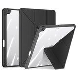 iPad 10.2" (2021 / 2020 / 2019) PU Läder / Plast Fodral - DUX DUCIS MAGI Series - Transparent / Svart