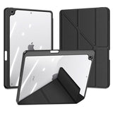 iPad 10.2" (2021 / 2020 / 2019) PU Läder / Plast Fodral - DUX DUCIS MAGI Series - Transparent / Svart