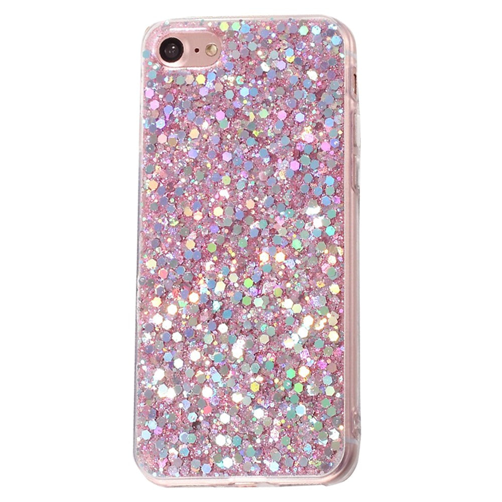 iPhone SE (2022/2020) / 8 / 7 Skal - Rosa Glitter