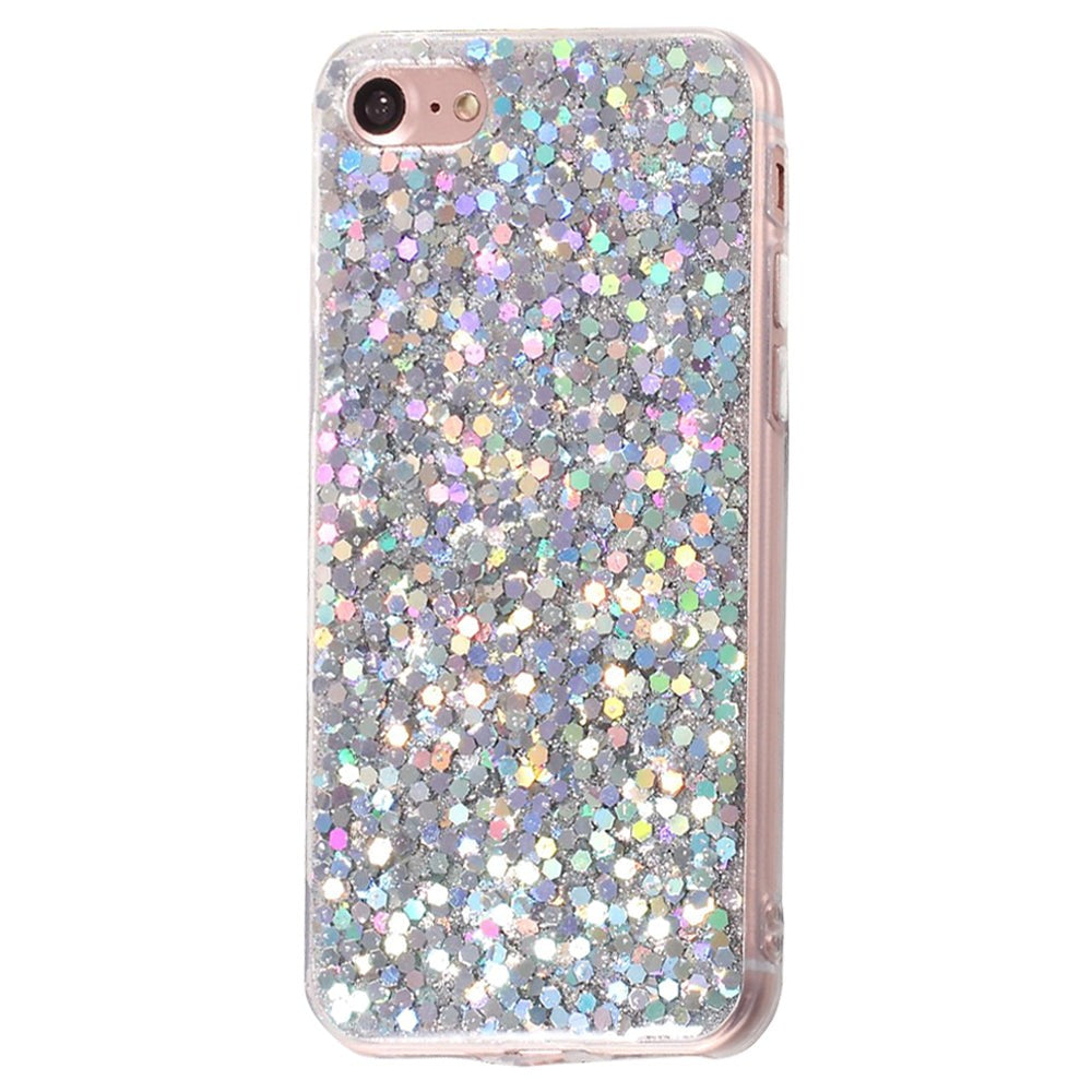 iPhone SE (2022/2020) / 8 / 7 Skal - Silvrigt Glitter