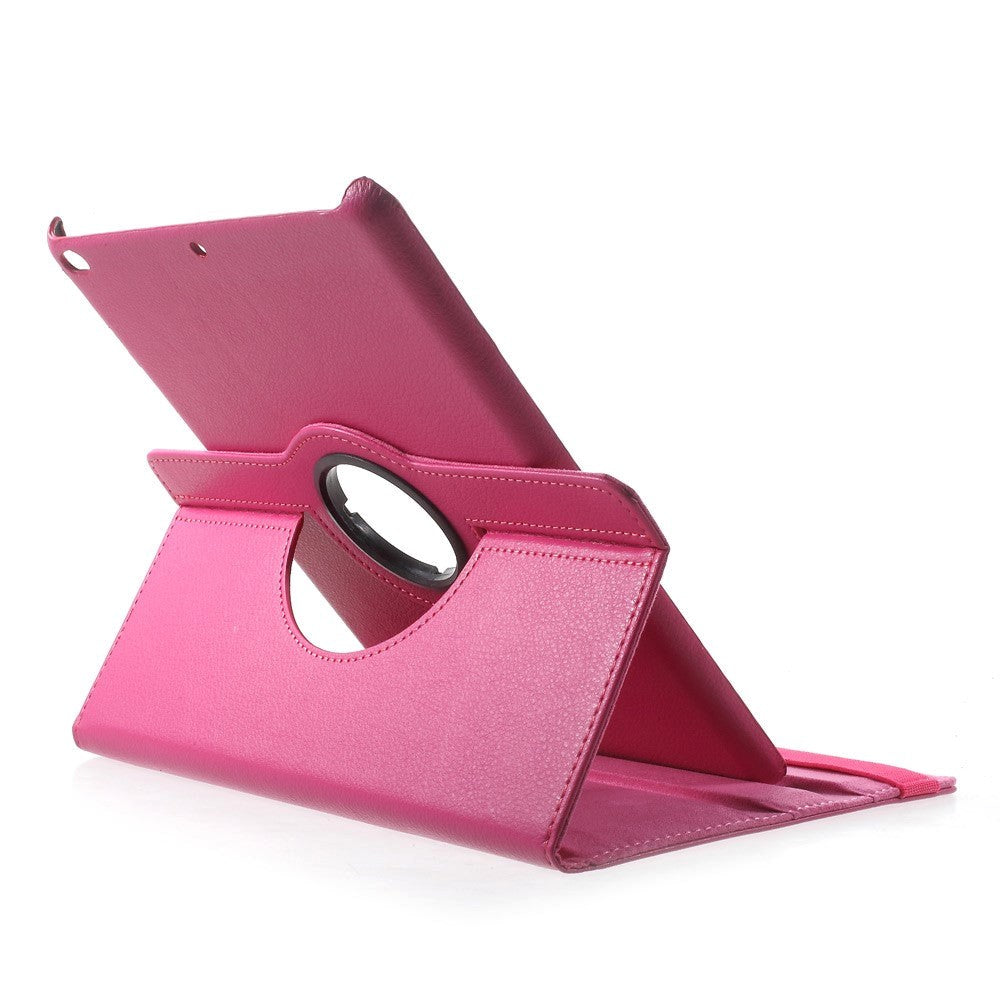 iPad 9.7" (2018 / 2017) / iPad Air / iPad Air 2 Lichi Fodral med 360 Graders Stativ - Rosa