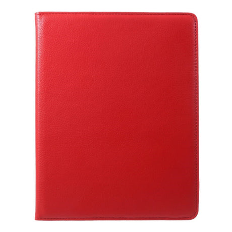 EIDERWOOD iPad 4 / 3 / 2 Konstläder Flip Fodral m. Resårband & Roterbar Funktion - Röd