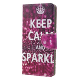 Samsung Galaxy A9 (2018) Läderfodral "Keep Calm and Sparkle"