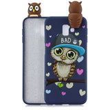 Samsung Galaxy J6+ (plus) Flexibel plastskal 3D Owl