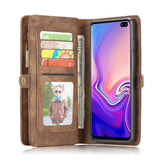 Samsung Galaxy S10+ (plus) CASEME 2-i-1 Plånboksfodral - Brun