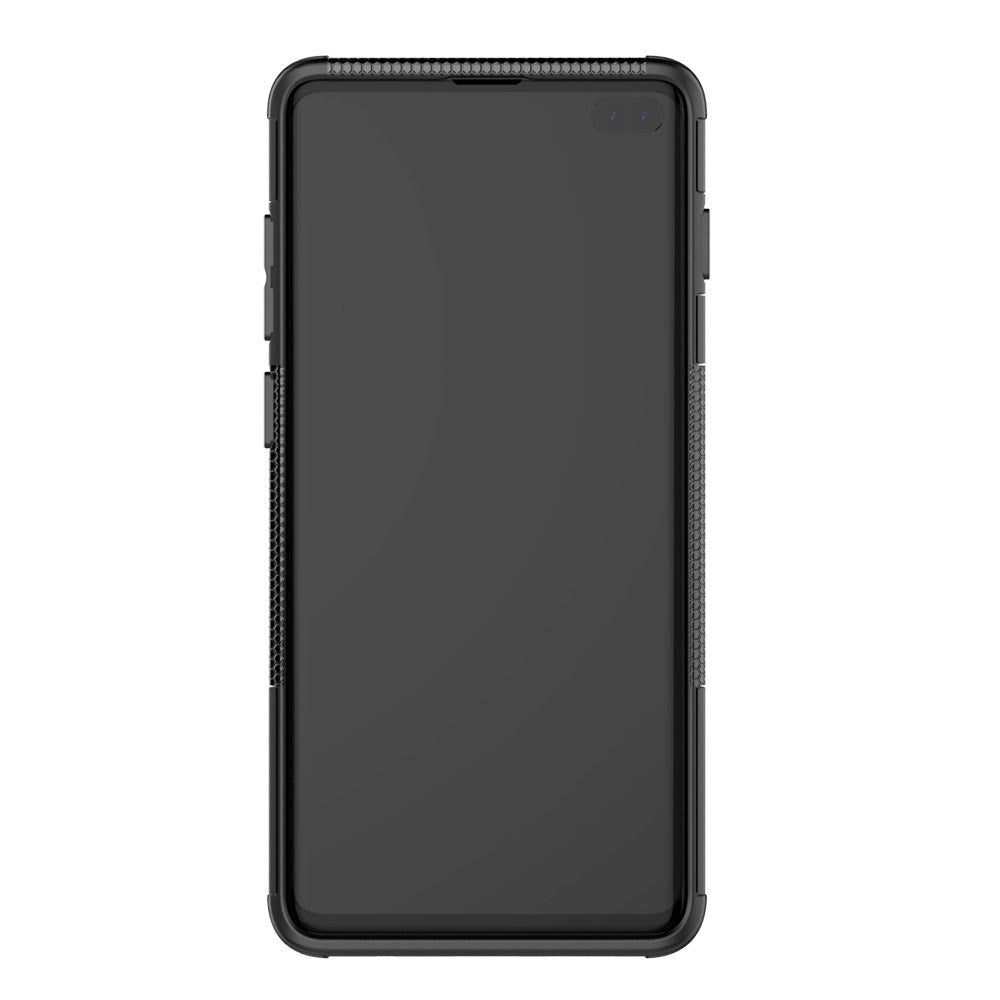 Samsung Galaxy S10 Cool Tire Tough Case m. Stand - Svart