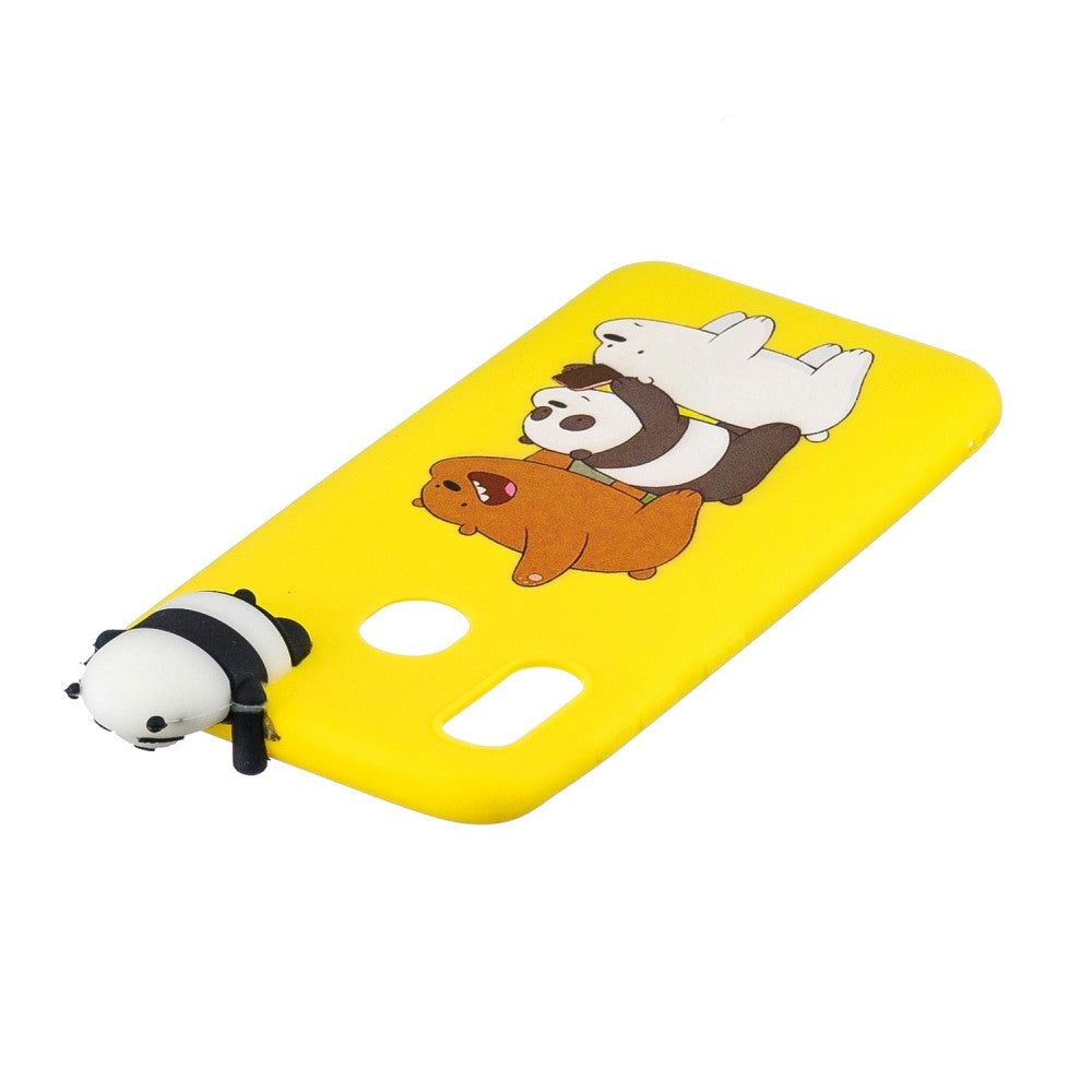 Samsung Galaxy A30 Flexibelt plastskal 3D Panda och björnar