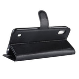 EIDERWOOD Samsung Galaxy A10 Litchi Konstläder Plånboksfodral - Svart