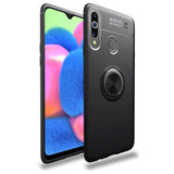 Samsung Galaxy A20s Case m. Magnetisk Stativfunktion Svart m. Ringa upp