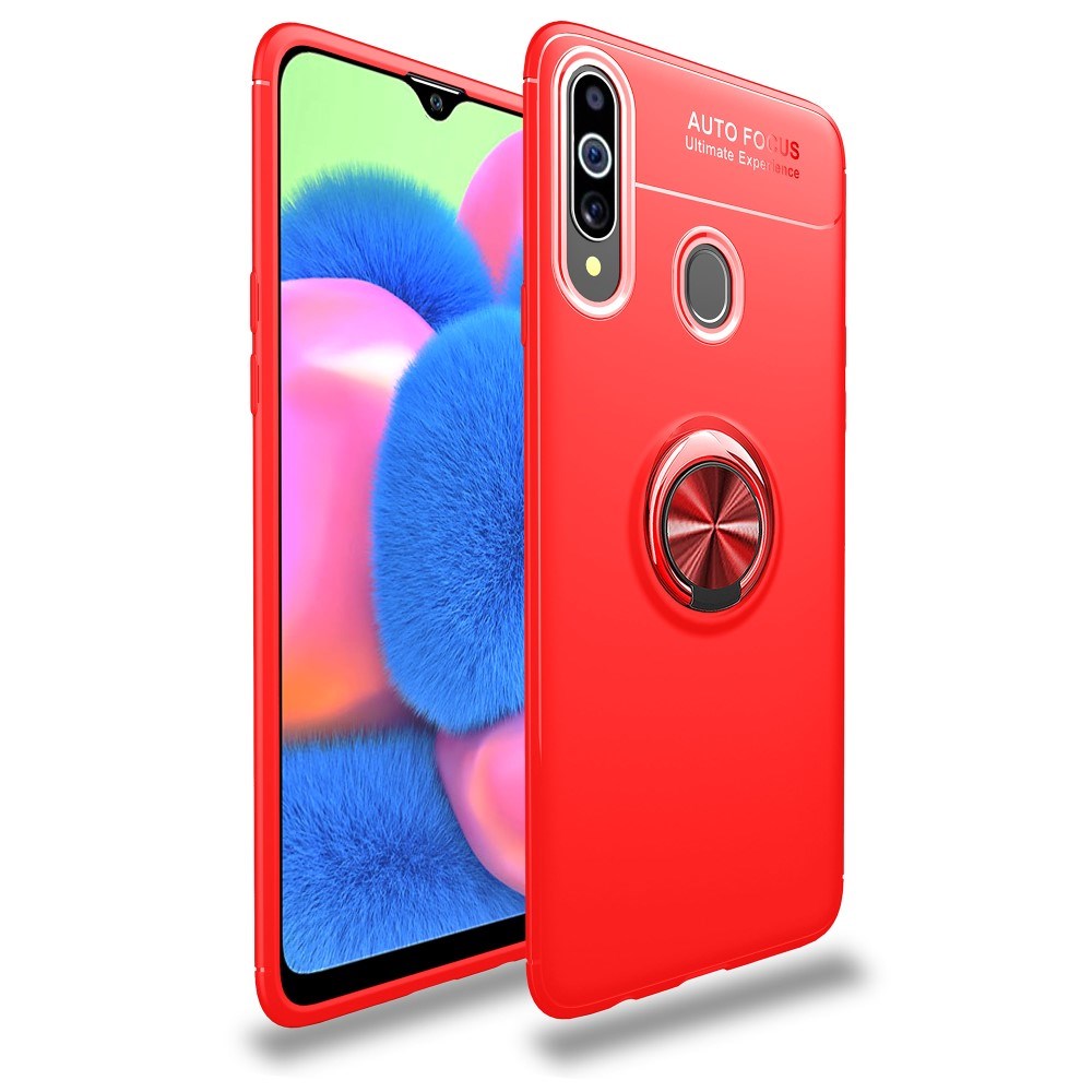 Samsung Galaxy A20s Case m. Magnetisk Stativfunktion röd m. Ringa upp