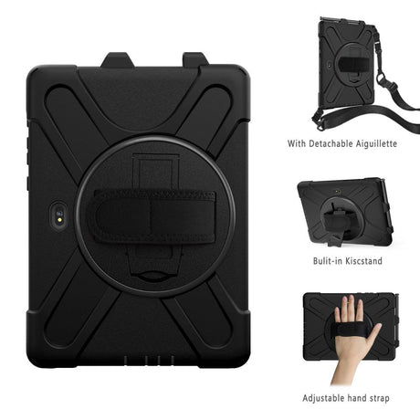 Samsung Galaxy Tab Active Pro / 4 Pro Tough Case m. 360⁰ Foot & Shoulder Strap - Svart