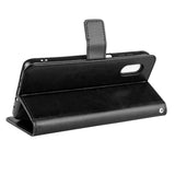 EIDERWOOD Samsung Galaxy Xcover Pro Konstläder Flip Fodral m. Rem - Svart