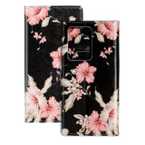 Samsung Galaxy S20 Pink Flowers Wallet Case - Svart / rosa