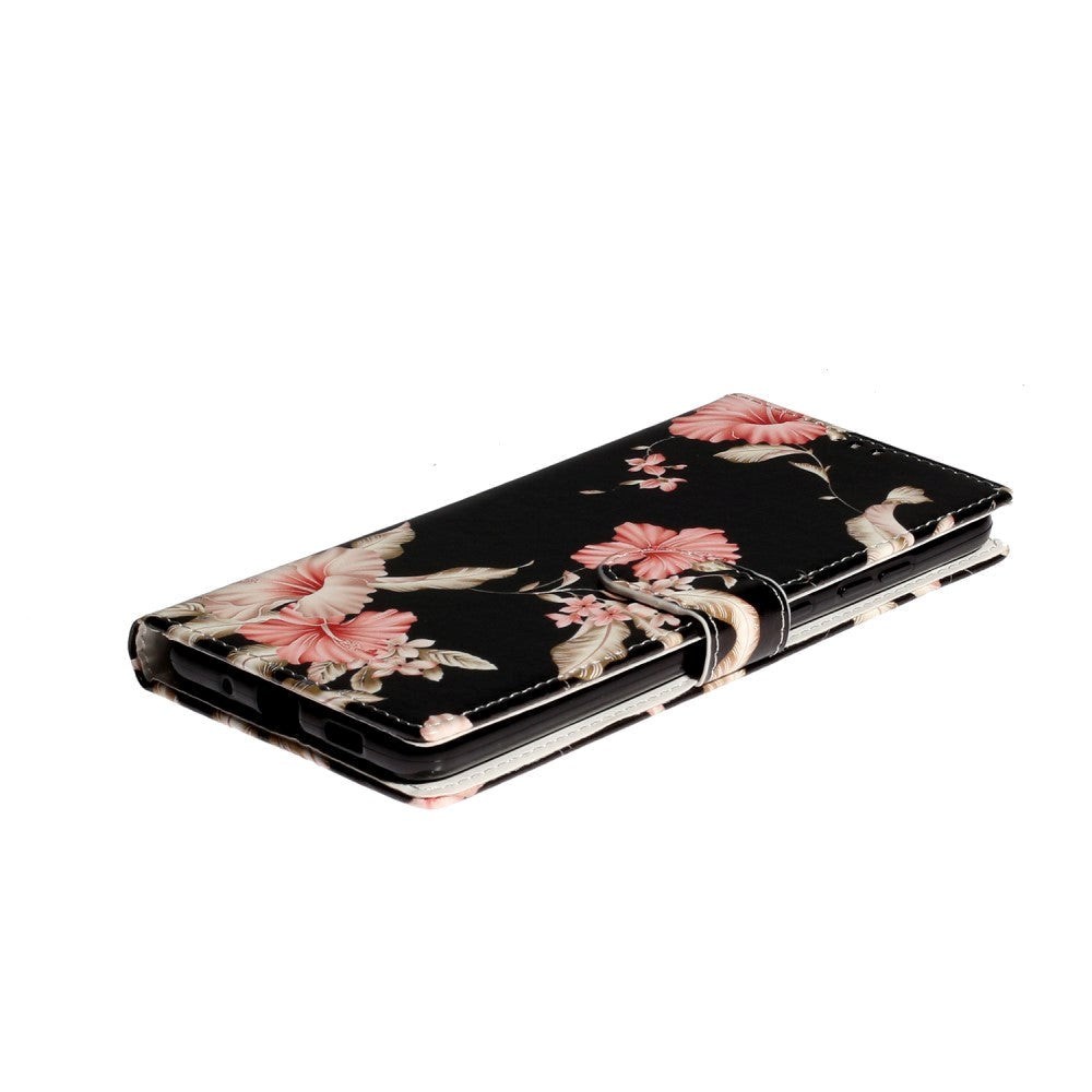 Samsung Galaxy S20 Pink Flowers Wallet Case - Svart / rosa