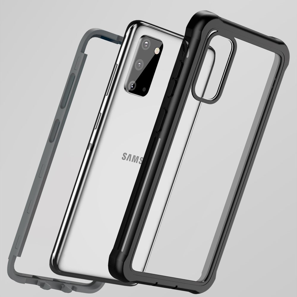 Samsung Galaxy S20 Heavy Duty Case - Tough Case - Transparent / Svart