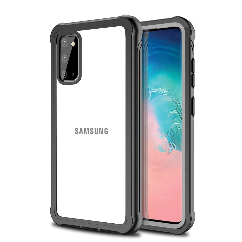 Samsung Galaxy S20 Heavy Duty Case - Tough Case - Transparent / Svart