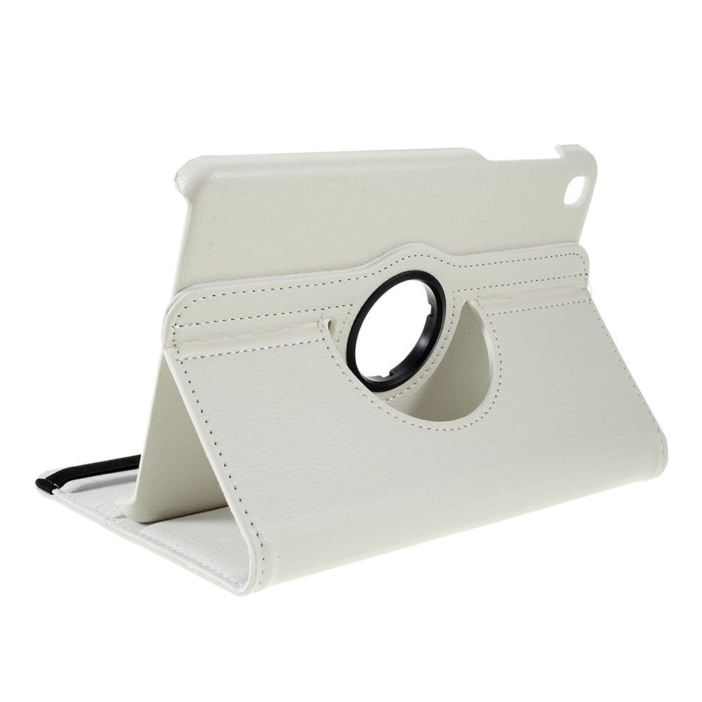 Samsung Galaxy Tab A 8.4 (2020) Litchi Fodral med 306 Graders Stativfunktion - Vit
