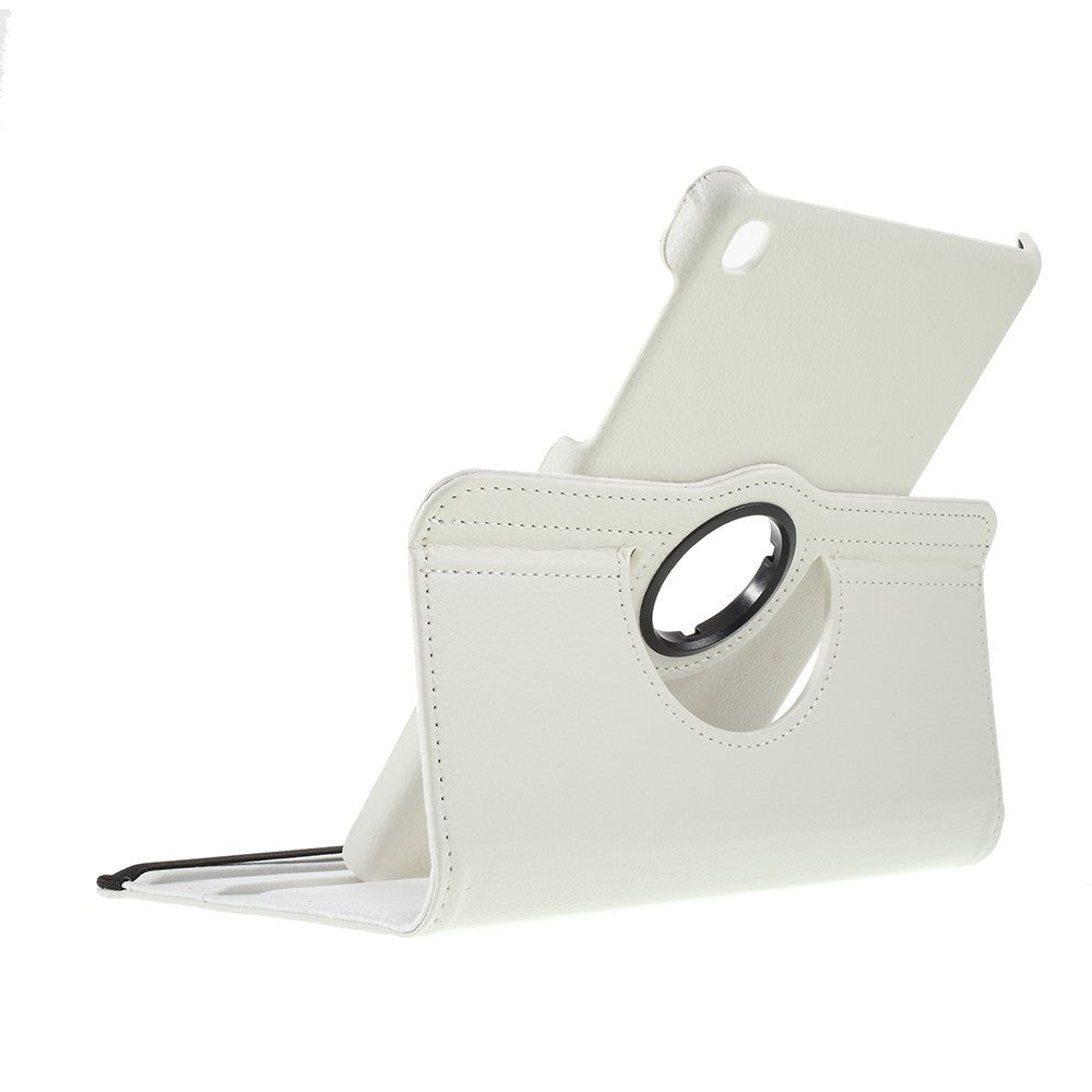 Samsung Galaxy Tab A 8.4 (2020) Litchi Fodral med 306 Graders Stativfunktion - Vit