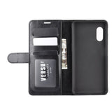 Samsung Galaxy Xcover Pro Neutral Leather Wallet Case Black