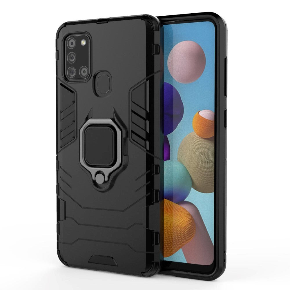 Samsung Galaxy A21s Tough Case m. Magnetisk Stativfunktion - Svart