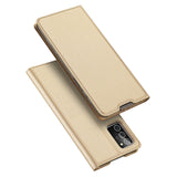 Samsung Galaxy Note 20 DUX DUCIS Skin Pro Series Leather Wallet Case - Guld