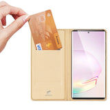 Samsung Galaxy Note 20 DUX DUCIS Skin Pro Series Leather Wallet Case - Guld